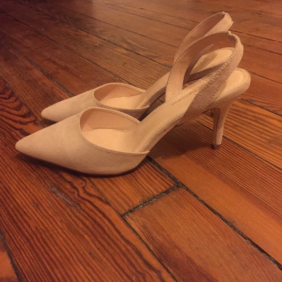 Lulus Shoes - Mathilda Camel Suede Slingback Pumps
